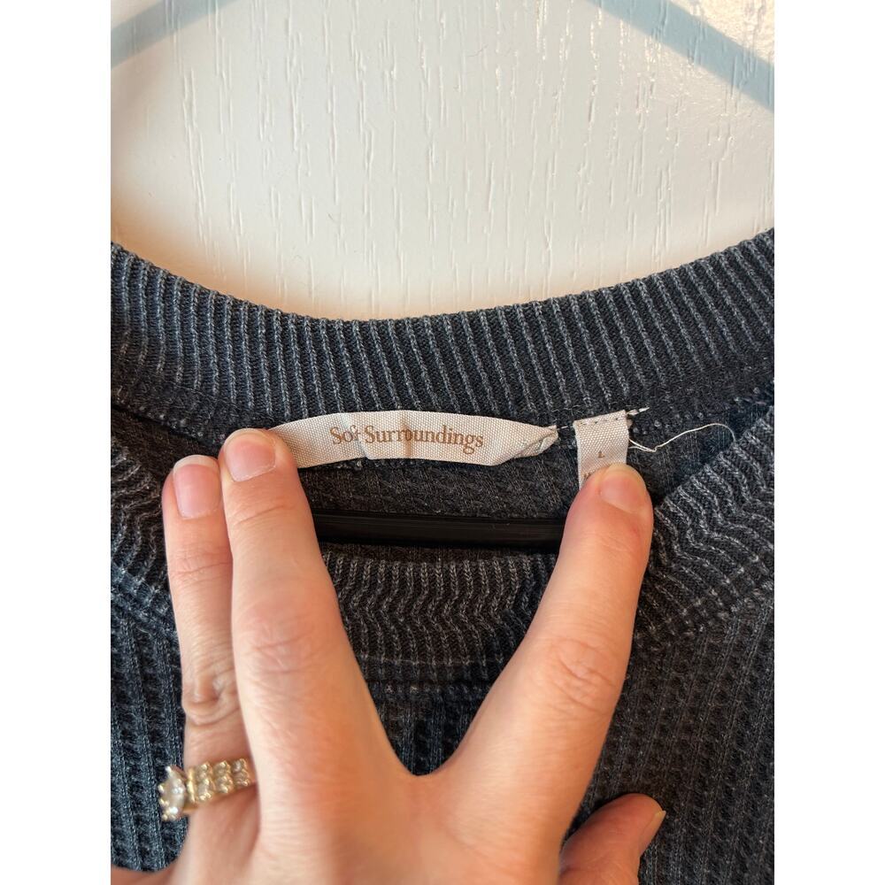 Soft Surroundings Grey Tunic Large Cotton Blend - Picture 3 of 4